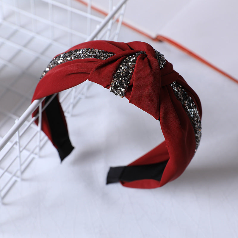 Korean Style Simple Gem-Embellished Hairband Headband