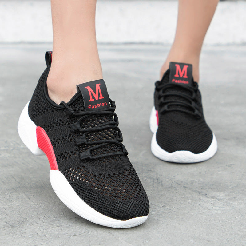 2019 Women's Breathable Mesh Sneakers - Black Running Shoes
