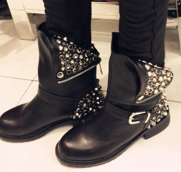 Korean Style Winter High Heels Stiletto Ankle Boots