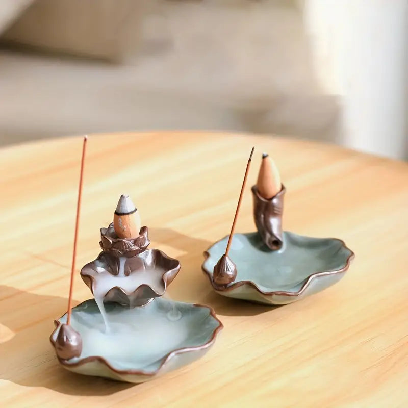 Mountain & Water Ceramic Incense Burner for Decor