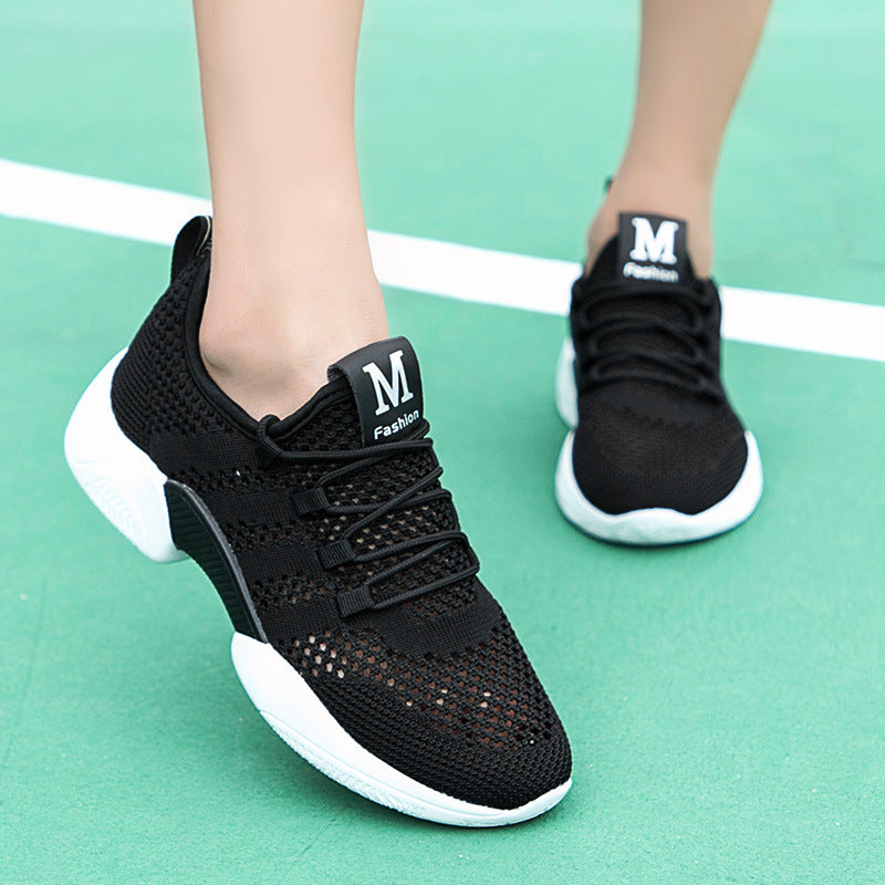 2019 Women's Breathable Mesh Sneakers - Black Running Shoes
