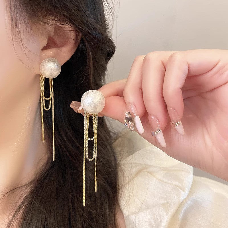 Vintage 925 Silver Pearl Earrings for Women