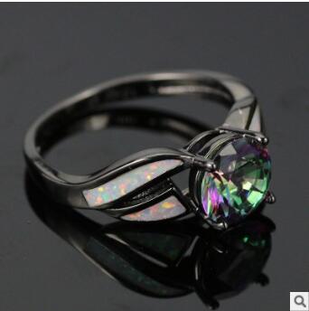 Colorful Black Square Ring