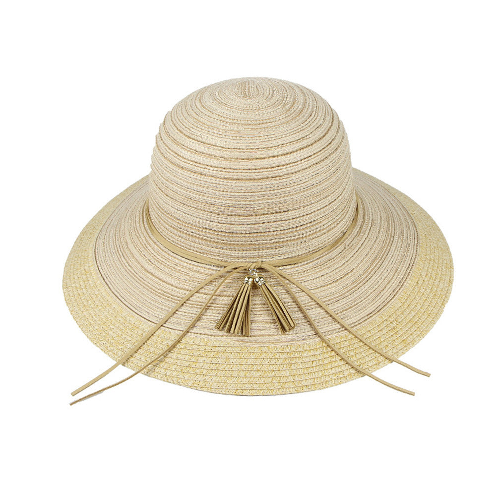 Summer Women's Foldable Wide-Brim Sun Hat for Outdoors