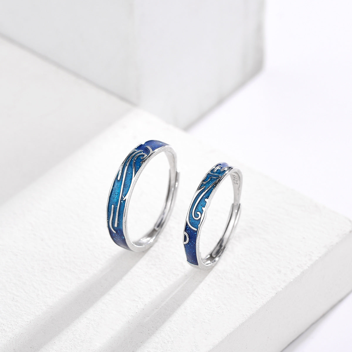 Original Deep-sea Fish Couple Rings Set