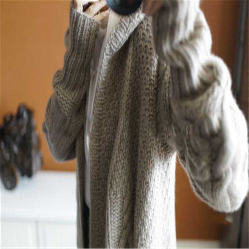 New Winter Hoodie Coat with Thick Cashmere Knit