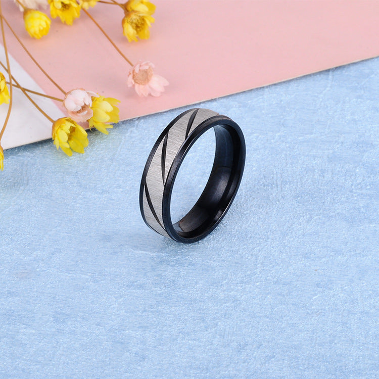 Double Bevel Stainless Steel Ring for Men and Women