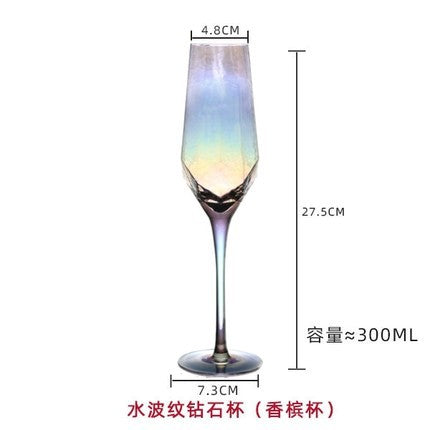 Wholesale Nordic Vintage Hammered Glass Wine Goblet