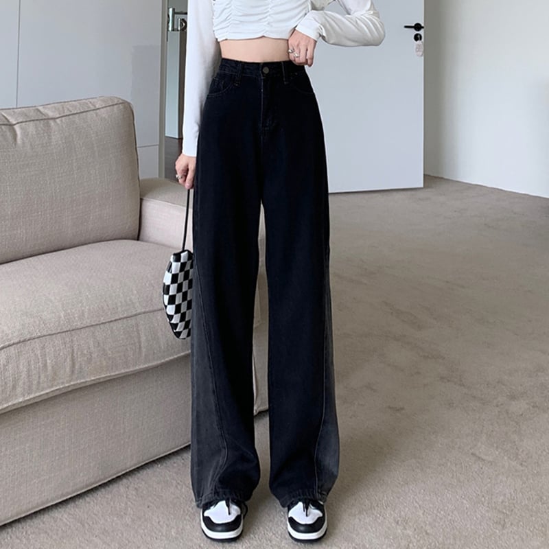 High-Waisted Loose Straight Wide-Leg Pants for Women