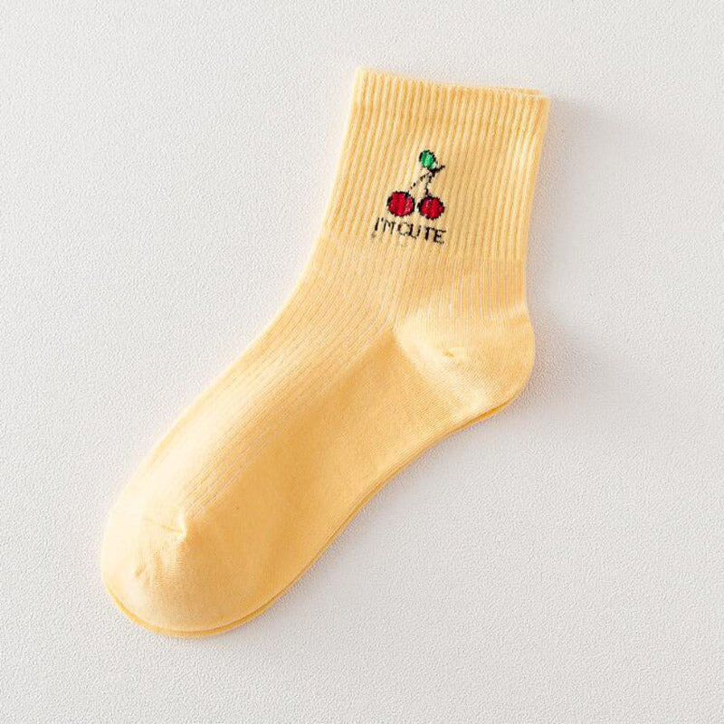 Mid-Calf Socks in Candy Colors - Preppy Style