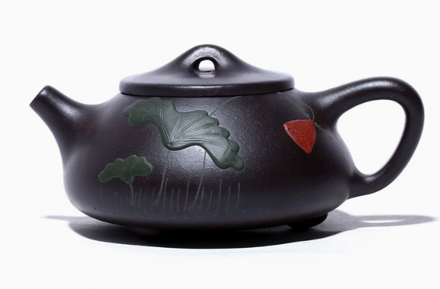Handcrafted Black Gold Sand Zisha Teapot Set