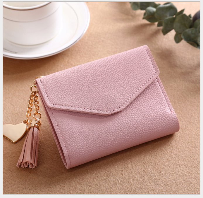 Women's Short Korean Style Tassel Wallet Clutch