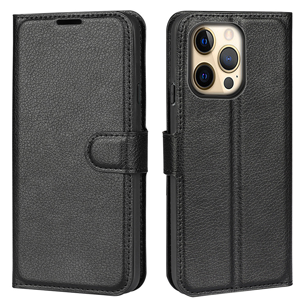 Lychee Pattern Flip Card Slot Phone Case