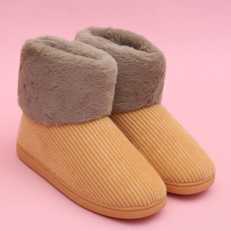 High-Top Plush Cotton Slippers for Couples (Winter)