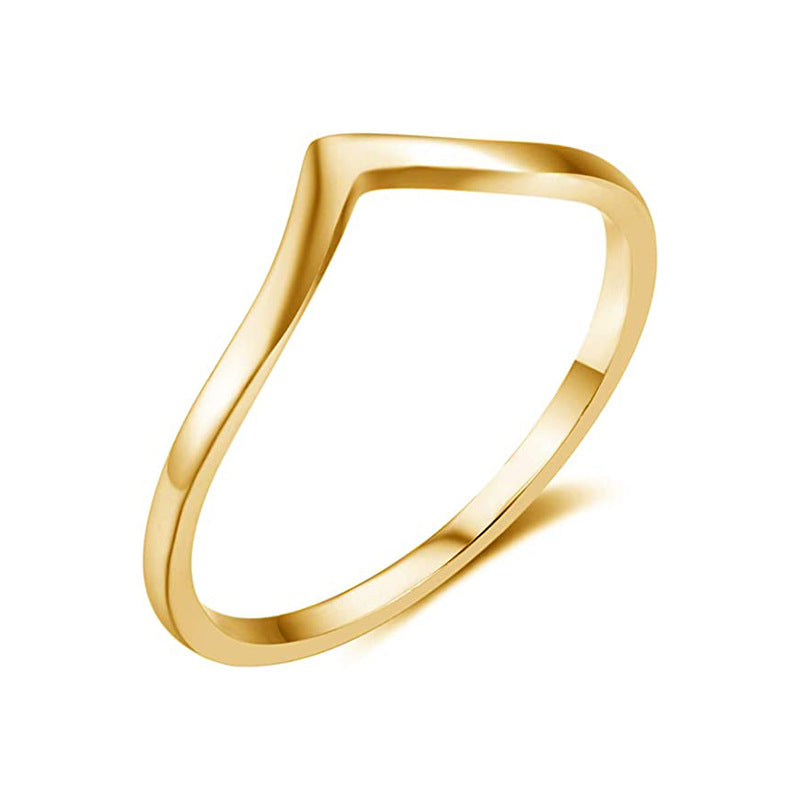 Peach Heart Shaped Titanium Steel Women's Ring