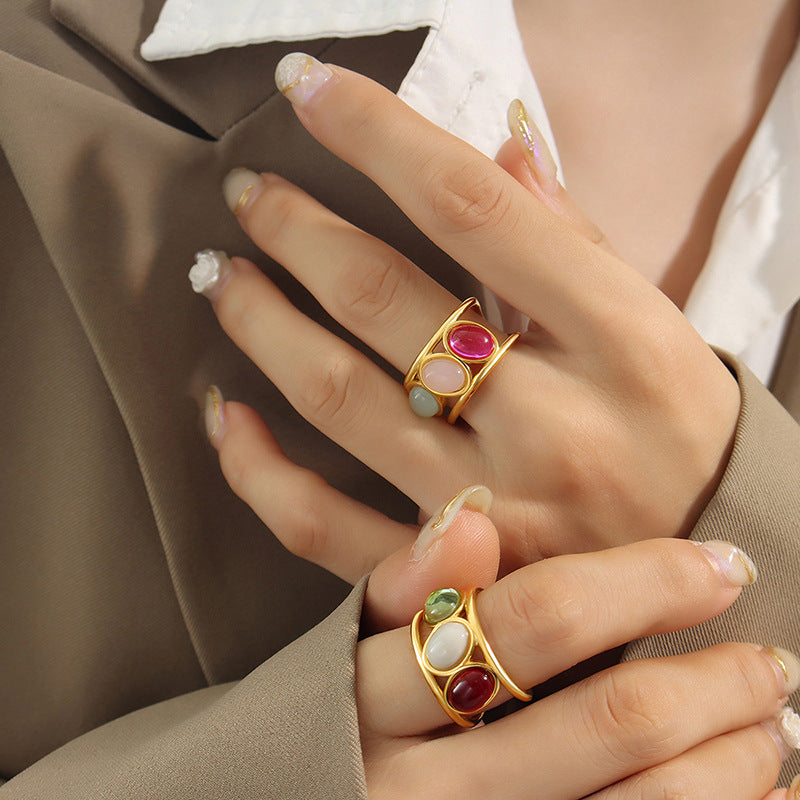 Personalized Multi-Color High-Grade Beaded Ring