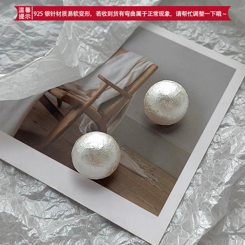 Vintage 925 Silver Pearl Earrings for Women