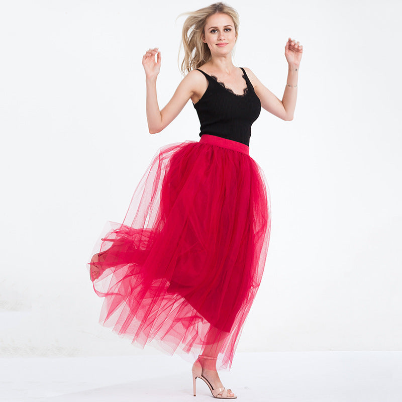 Women's 4-Layer 100 Mesh Mopping Skirt - Hot Style