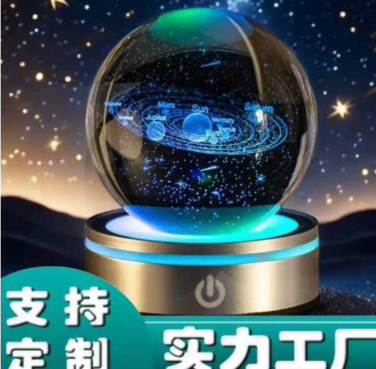 Creative Light-Up Crystal Ball Ambient Decor (One)