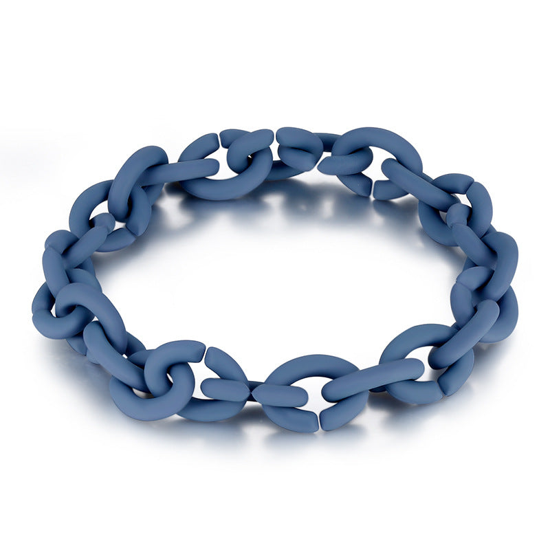 Morandi Solid Rubber DIY Woven Silicone Women's Bracelet