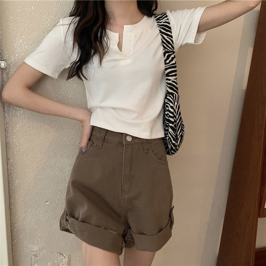 Women's Slim Fit Casual White Cardigan T-Shirt