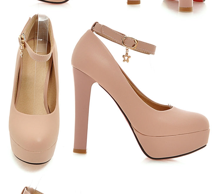 Elegant High Heeled Waterproof Club Shoes for Women