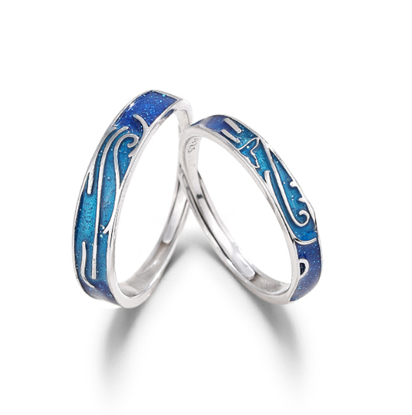 Original Deep-sea Fish Couple Rings Set
