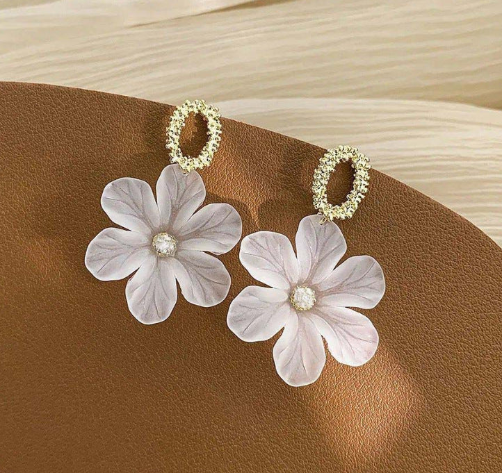 925 Silver Geometric Pearl Earrings for Women