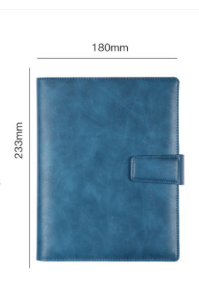 Leather Business Notebook with Loose-Leaf Design