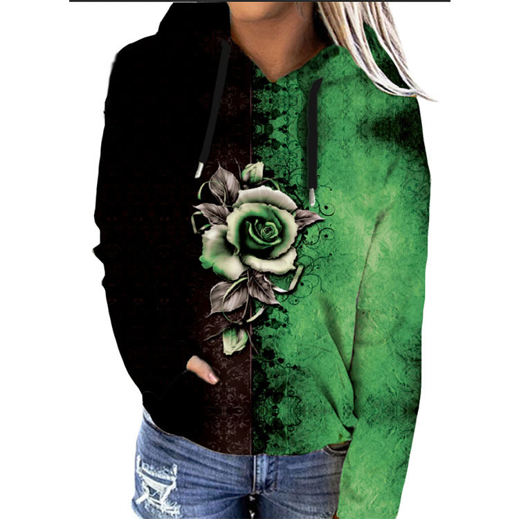 Women's Loose Hooded Sweater Coat for Autumn/Winter