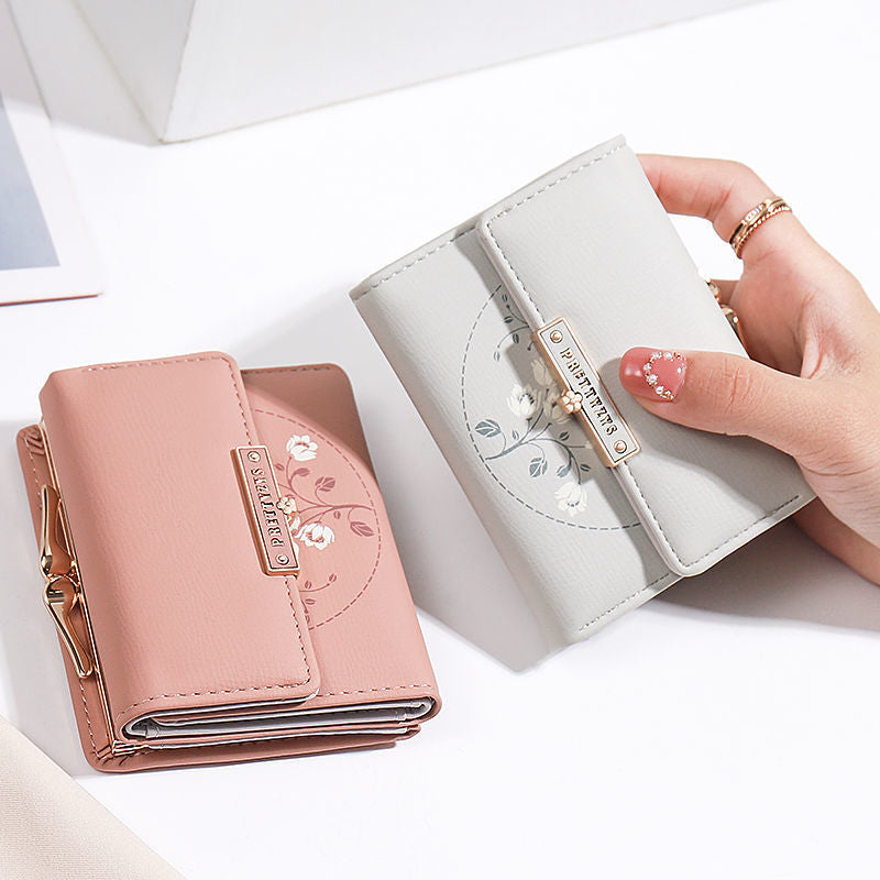 Women's Fashion Simple Tri-fold Wallet Card Holder