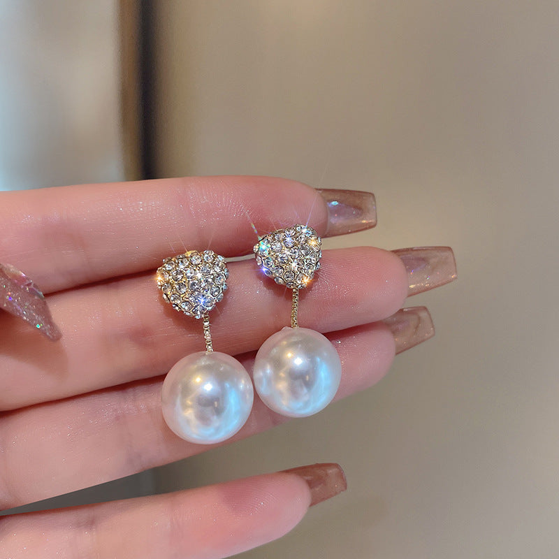Vintage 925 Silver Pearl Earrings for Women