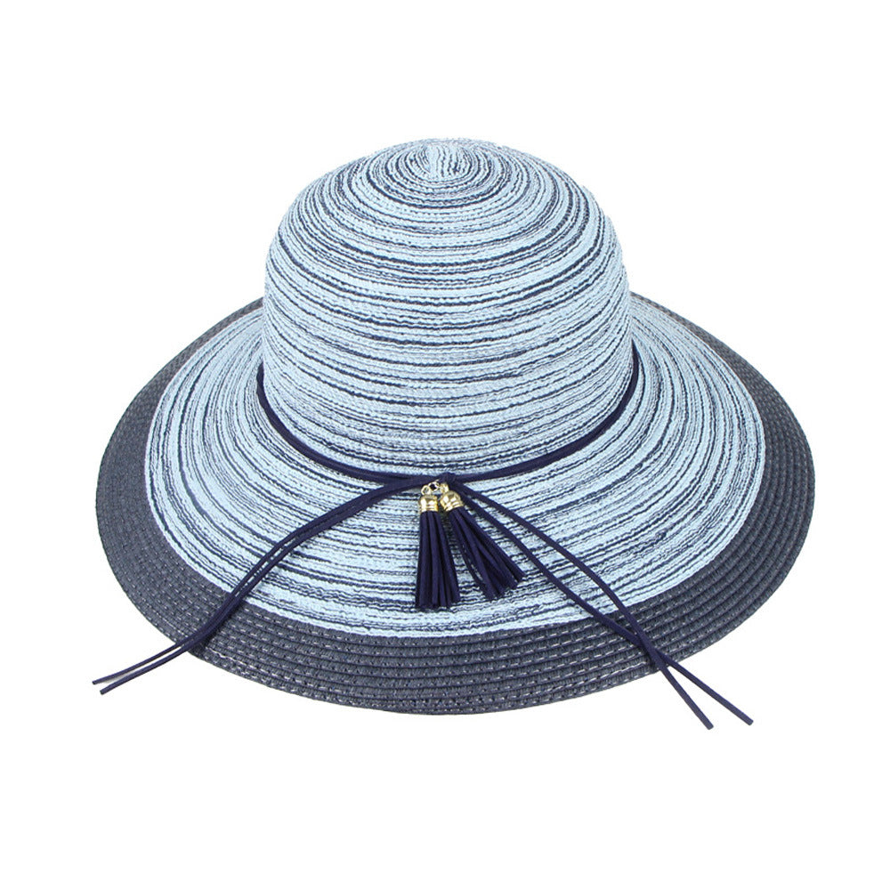 Summer Women's Foldable Wide-Brim Sun Hat for Outdoors