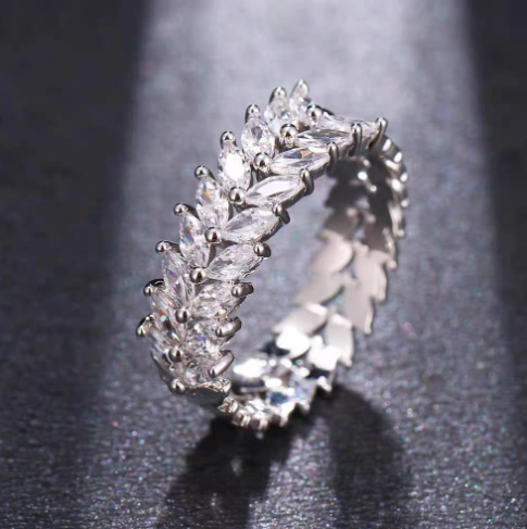 Women's Copper Zircon Ring