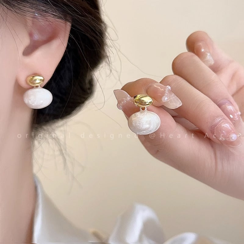 Vintage 925 Silver Pearl Earrings for Women