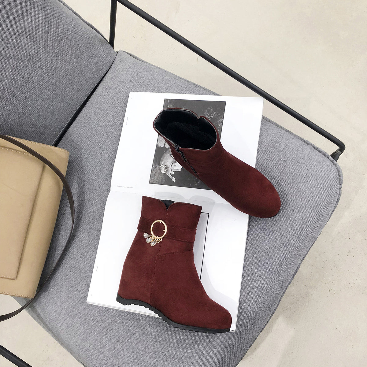 Trendy Winter Short Ankle Boots with Tassels for Women